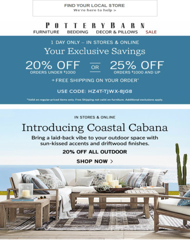 Pottery Barn Home Save 20 With This Code Customize Your