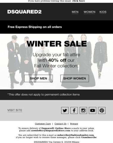 dsquared2 email contact