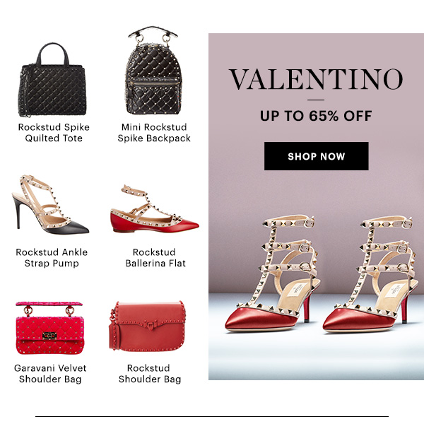 VALENTINO, UP TO 65% OFF, SHOP NOW