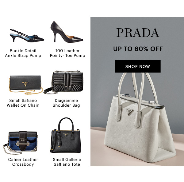 PRADA, UP TO 60% OFF, SHOP NOW