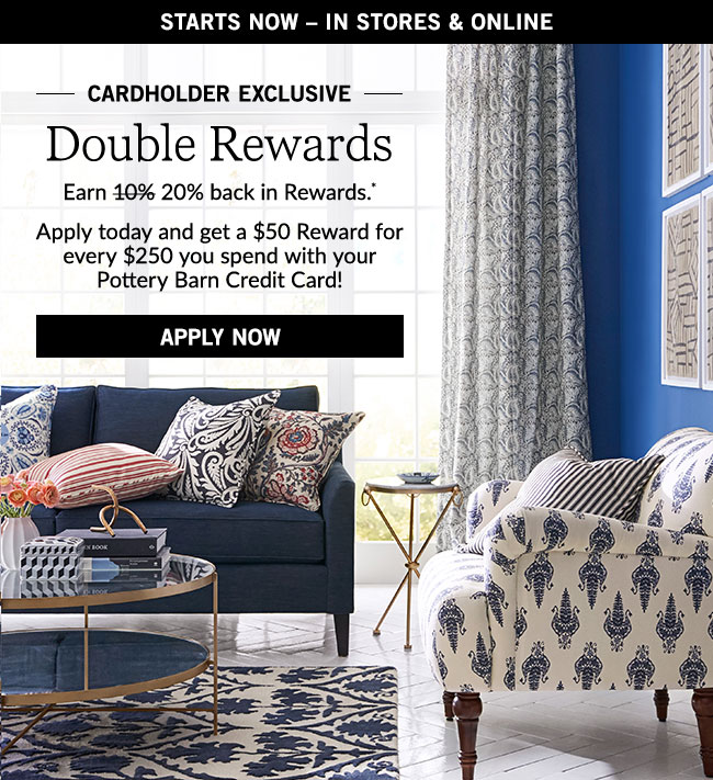 Pottery Barn Home Double Rewards Starts Now And You Re